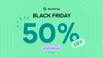 Spacebring's Black Friday Bonanza: 50% Off Add-Ons!