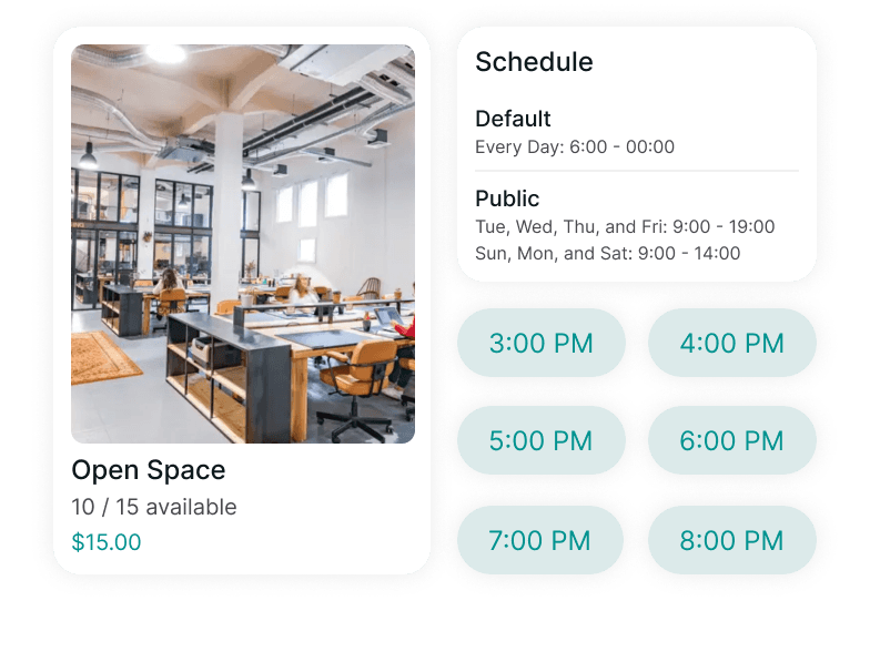 Set booking rules in Spacebring coworking management software