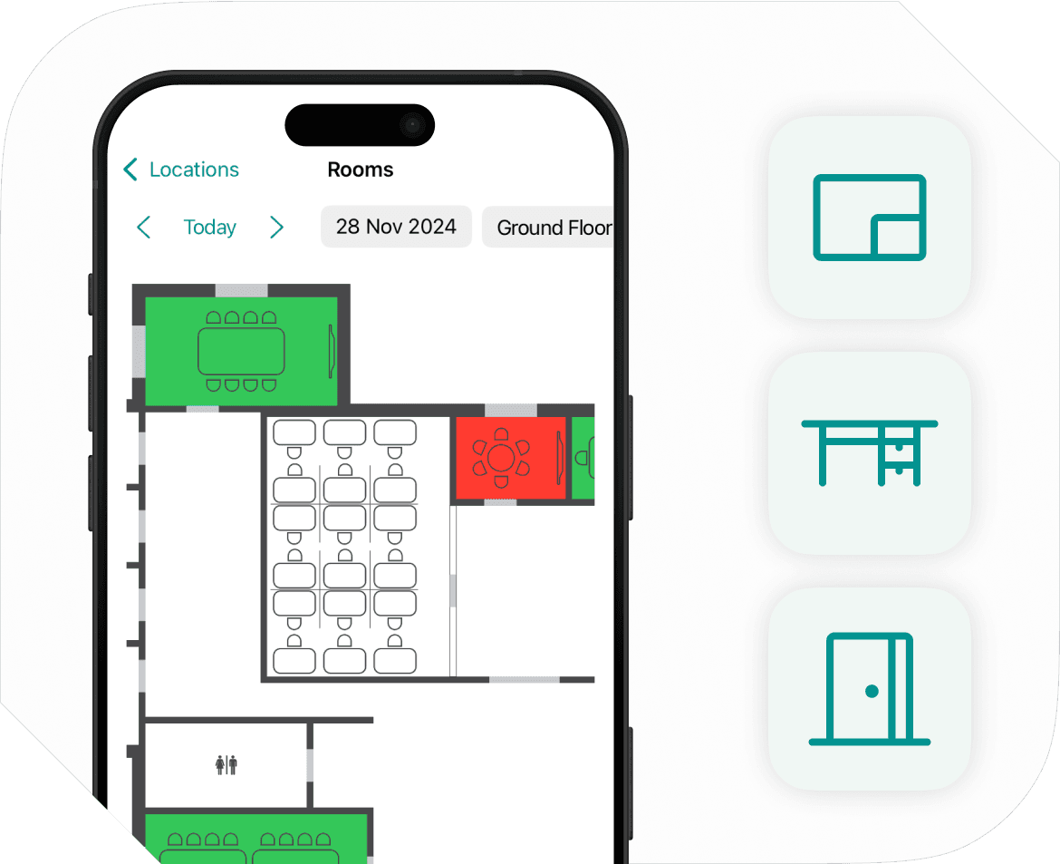 Visualize bookings with Spacebring floor plans