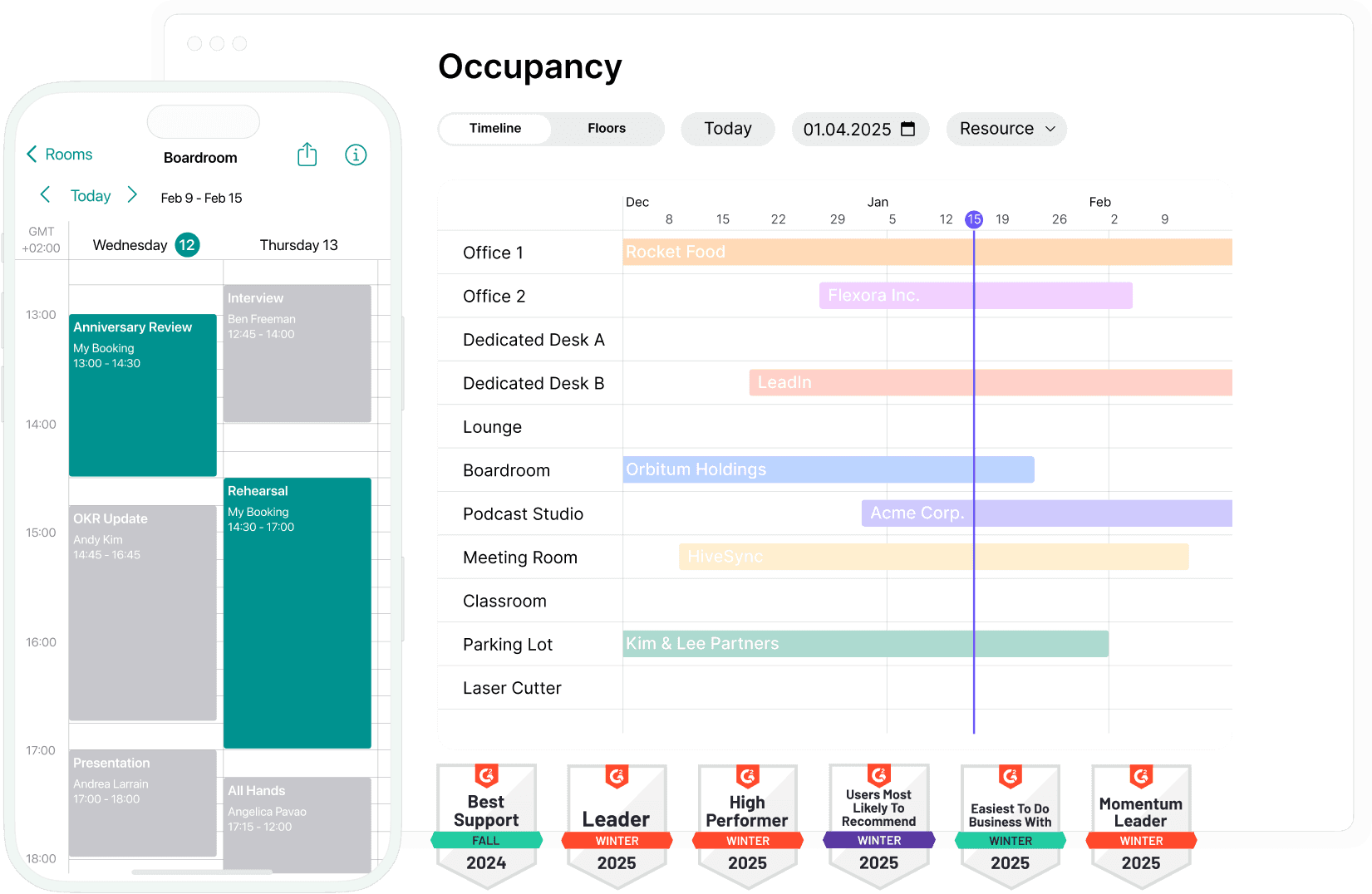 Booking a room in Spacebring coworking space management platform