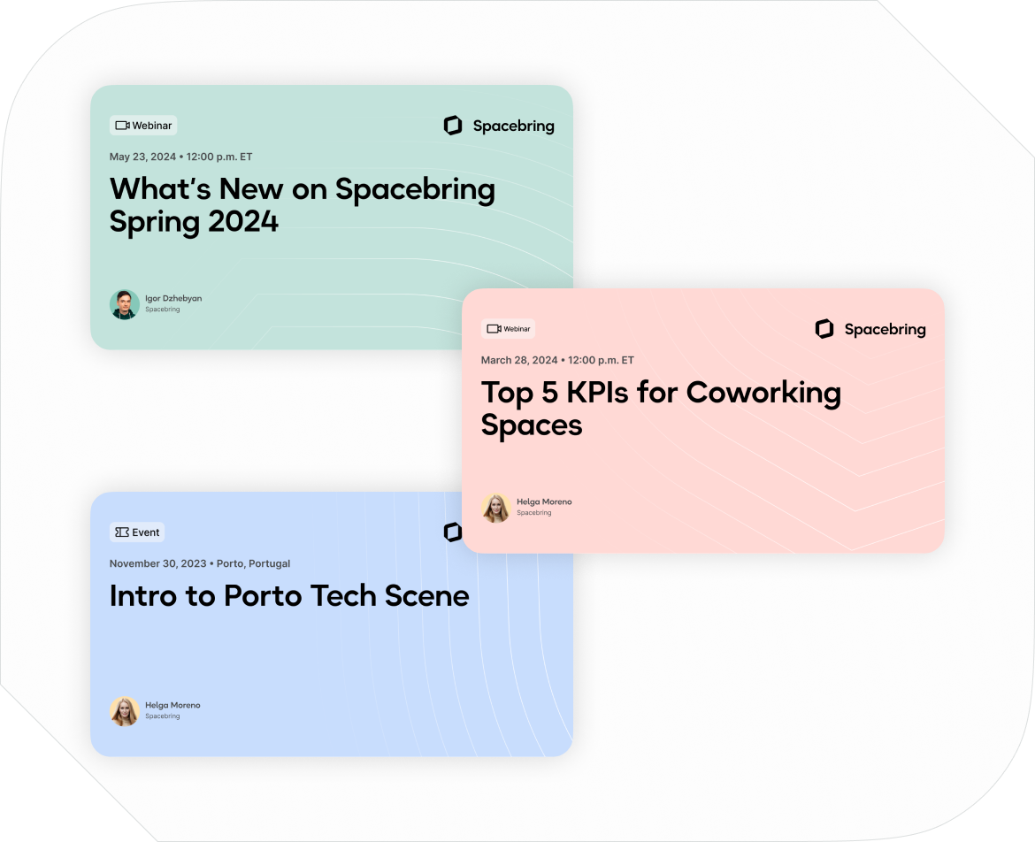 Educational webinars dedicated to your coworking space success