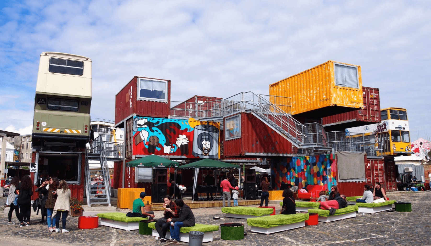 Village Underground coworking space with members