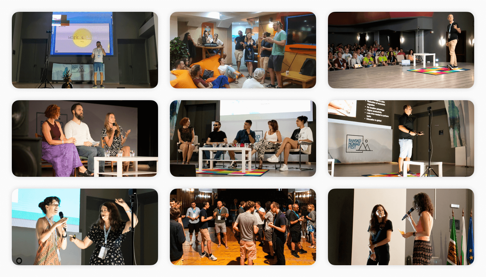 Bansko Nomad Fest photo collage