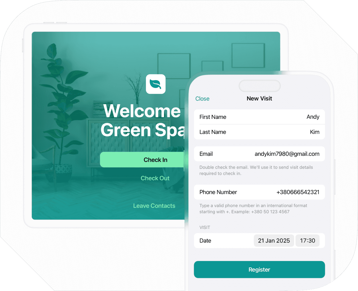 Visitor management for salon suites at Spacebring coworking spaces management platform