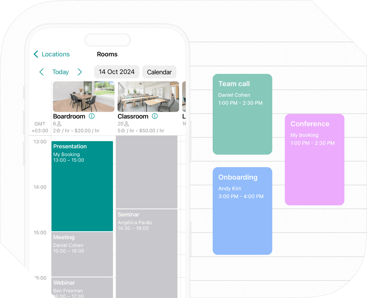 Office booking in Spacebring flexspace management software