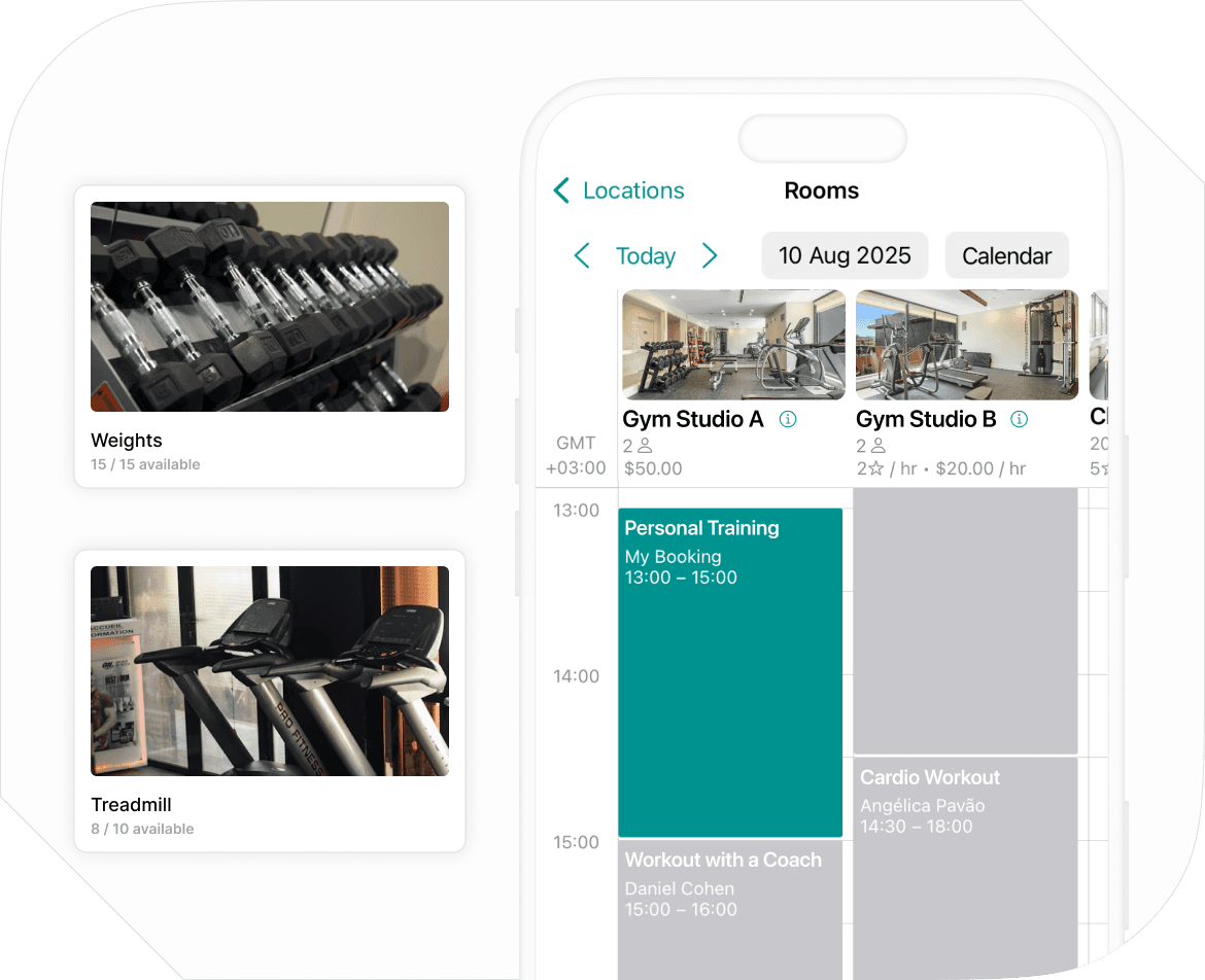 Equipment rental in Spacebring gym management software