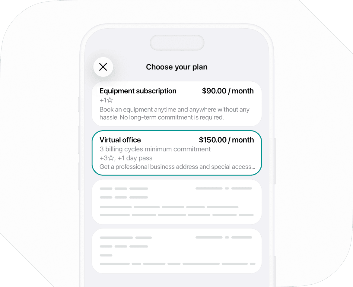 Memberships in Spacebring virtual office management software